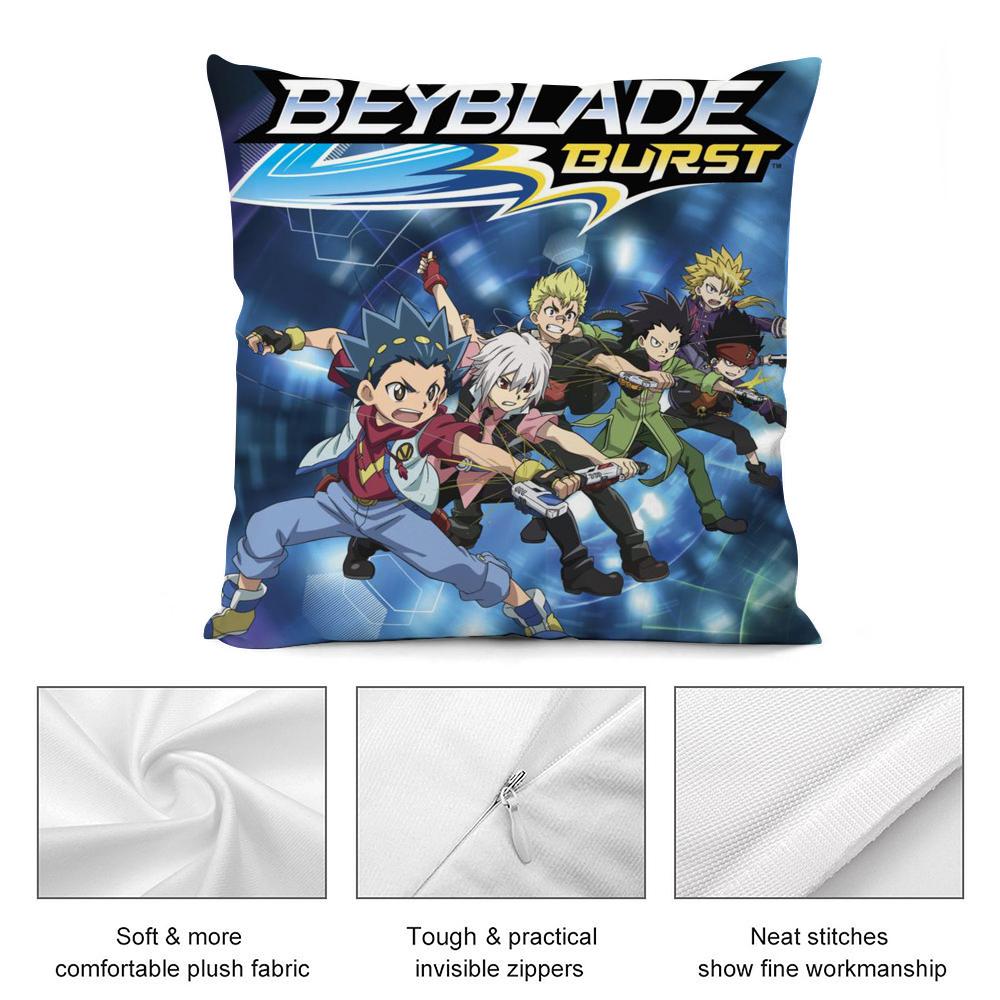 HOT Anime B-Beyblade Pillow Case Short Plush Sofa Decorative Gift Home Double-sided Printing Cushion