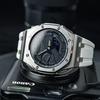 Casio Унисекс Жидкокристаллический, Аналогово-цифровой Двойной дисплей Серия Черные часы GA-2100-1A1(Часы1--)