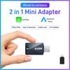 XUDA 2025 Mini Wired To Wireless 2 In 1 AI Box Carplay 5G Wif & Bluetooth 5 Android Auto Plug and Play Non-inductive Connection