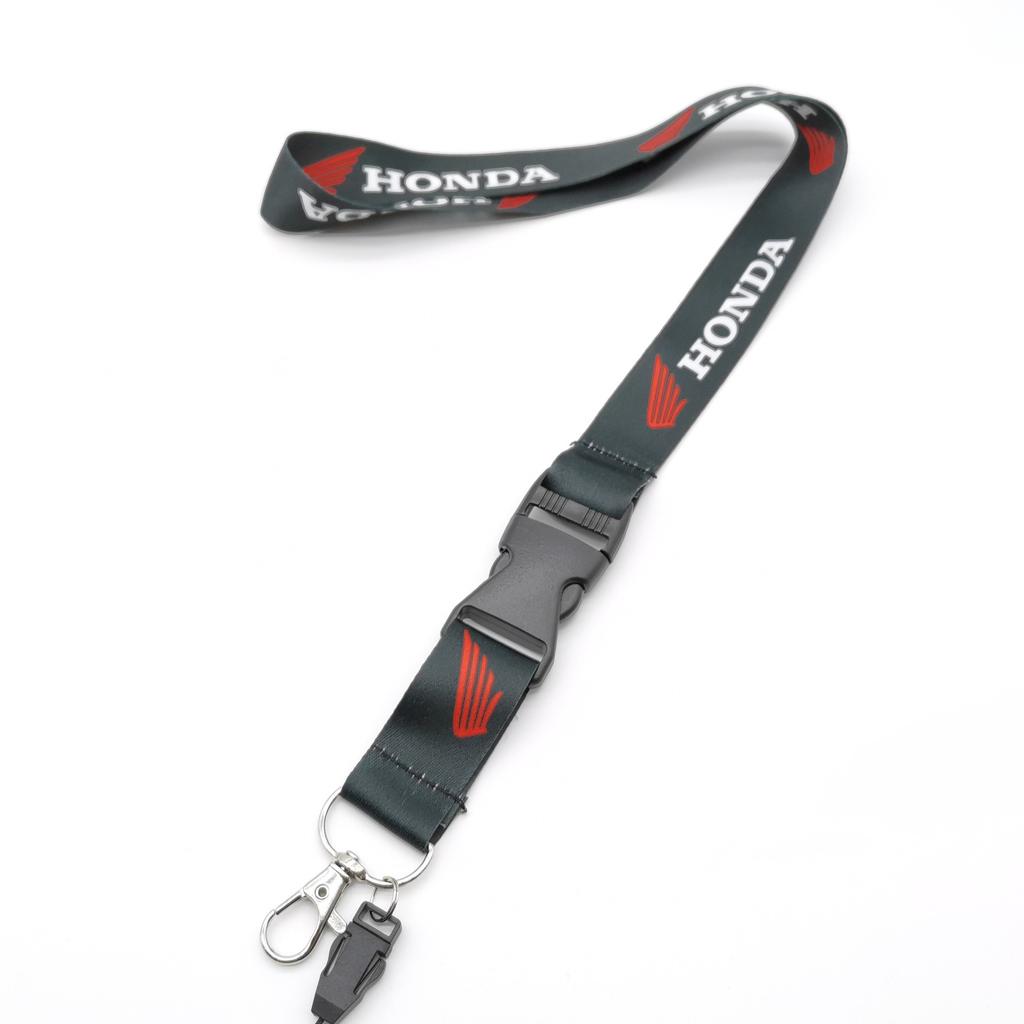 DGT2 Motorcycle Lanyard For Honda CB400 CB650 FCBF CBR25ORR CRF SH3O0 NC75O Nylon Neck halter Work Card Hanging Rope Key Keychain
