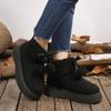 Fashion Soft Thick Bottom Furry Snow Boots Women 2025 Winter Chunky Platform Fluffy Fur Ankle Boots Cute Plush Ball Bowknot Cotton Shoes