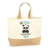 Sac Cabas - PLANETEE - Guy Pas Touche Panda - Jute Naturel - Grande Contenance - Imprimé En France