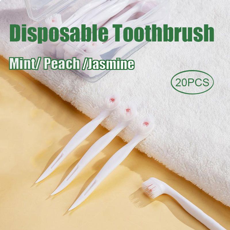 20 шт. портативные дорожные зубные щетки мини-разрывающиеся шариковые зубные щетки одноразовые взрослые чистящие зубные щетки уход за полостью рта