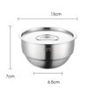 304 Stainless Steel Bowl with Lid Rice Fruit Salad Soup Bowls Food Container Stew Bowls Kitchen Tableware Supplies