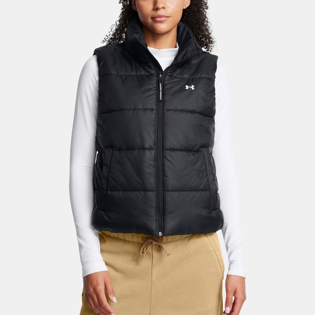 Under Armour Однотонный Удобный Легкий Теплый Водонепроницаемый Дышащий Жилет Женский жилет Черный 1389184-001