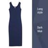 2025 Korean Style A-Line Sleeveless Summer Dress - Spaghetti Strap Mid-Length Women's Clothing