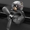 Pilot Bear Car Air Freshener with Spinning Propeller and Magnetic Clip for Car Vent Fragrance Diffuser