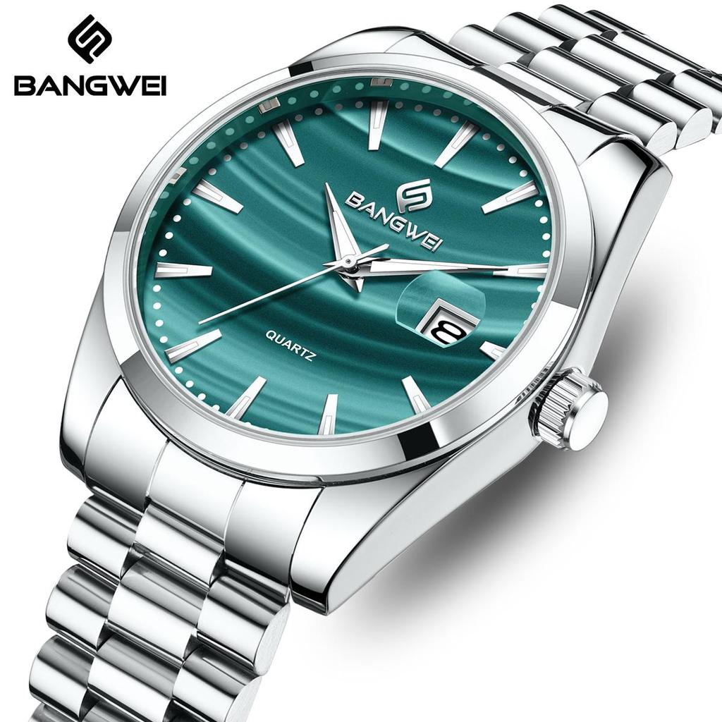 LIGE New Men Watches BANGWEI Brand Fashion Casual Personality Dial Waterproof Steel Mens Quartz Watch
