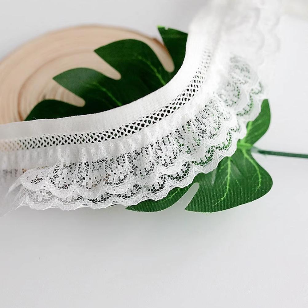 1 ярд Белое Черное Эластичное Кружево Ткань Ручная работа Сделай сам Аксессуары Вечеринка Свадебное Украшение