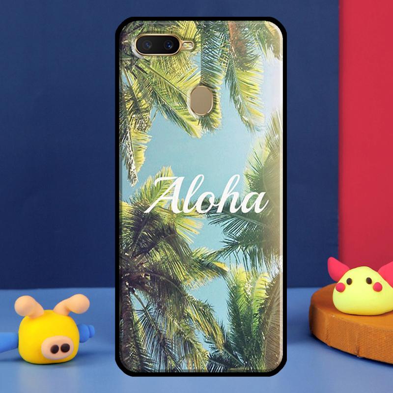 Летнее растение Пальма Зеленый Лист Алоха Для Oppo A54 A57 S A78 A58 A98 A5 A9 A91 A15 A16 A17 A52 A72 A76 A96 A74 A94 A77 Чехол для Телефона