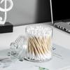 Acrylic Circular Cotton Swab Box Bathroom Basin Makeup Organizer Box Combination Small Objects T8Y4