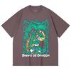 230 Gsm 100% Cotton Saint Seiya V16 Shiryu Print Unisex Heavy Cotton T Shirt