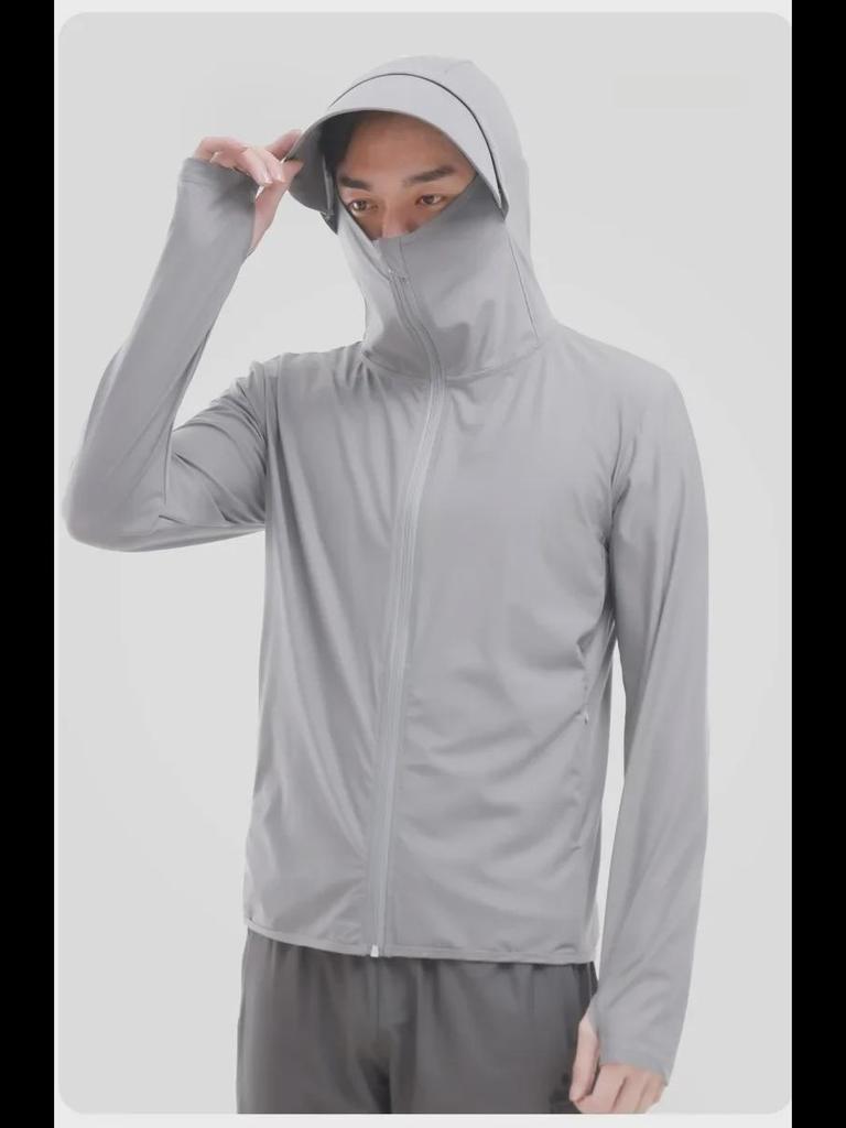 Унисекс Летняя одежда Ice Silk с защитой от ультрафиолета: Дышащая и модная защита от солнца для рыбалки.