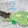 Hide And Seek Interactive Cat Toy Touch Activated Simulated Hunting Game with Moving Concealed Feather And Mouse Squeaky for Indoor Bored Adult Cats