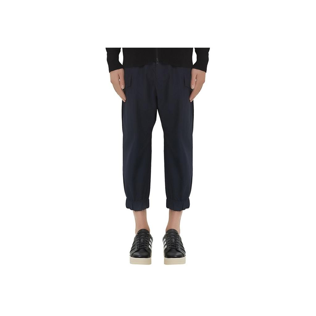 Y-3 Loose Lace-Up Casual Trousers Men Bottoms Navy GK4558