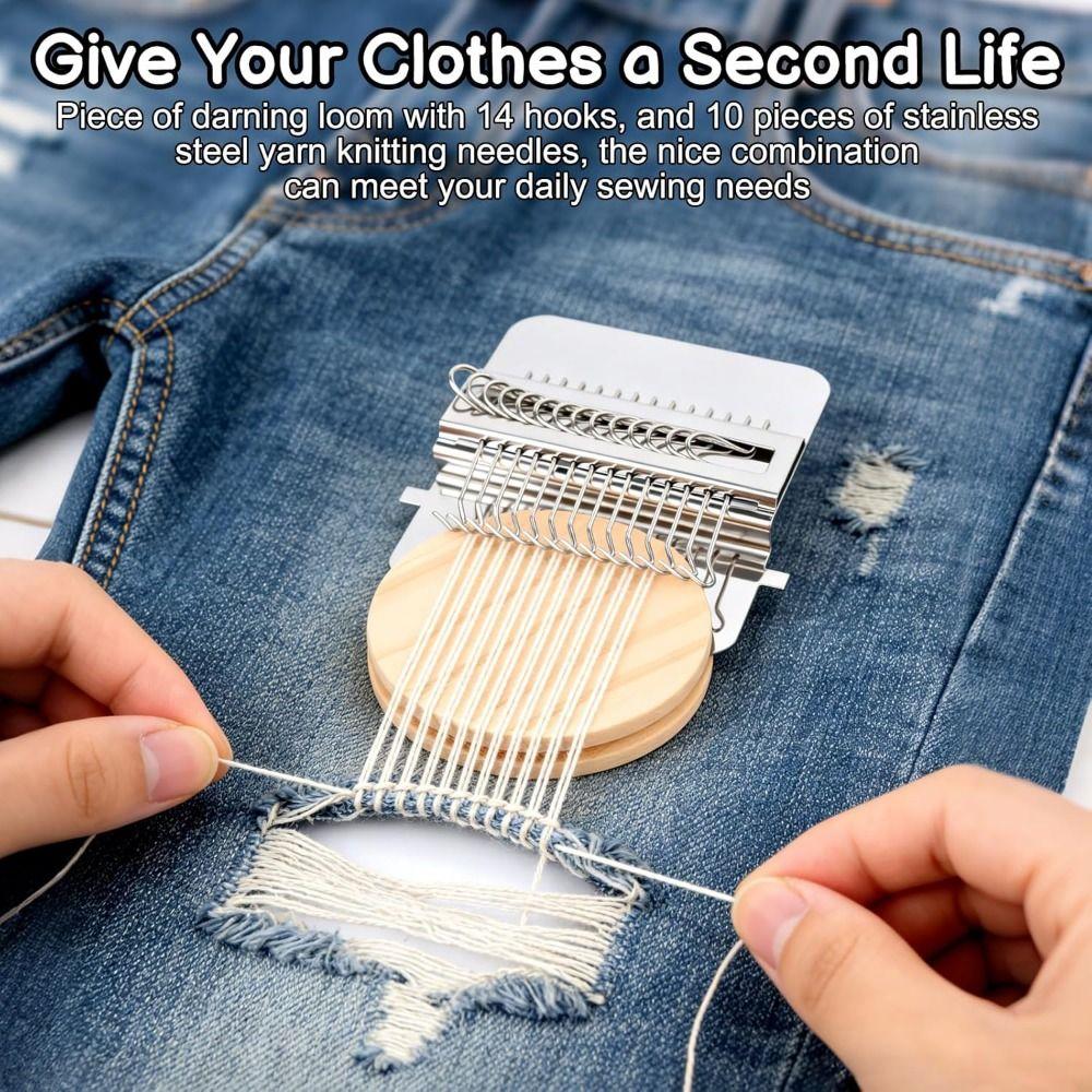 Металлический Инструмент Маленькая Вязальная Машина Деревянная Рама Машина для Заплаток Маленькие Ткацкие Станки Ткацкий Инструмент Бытовой