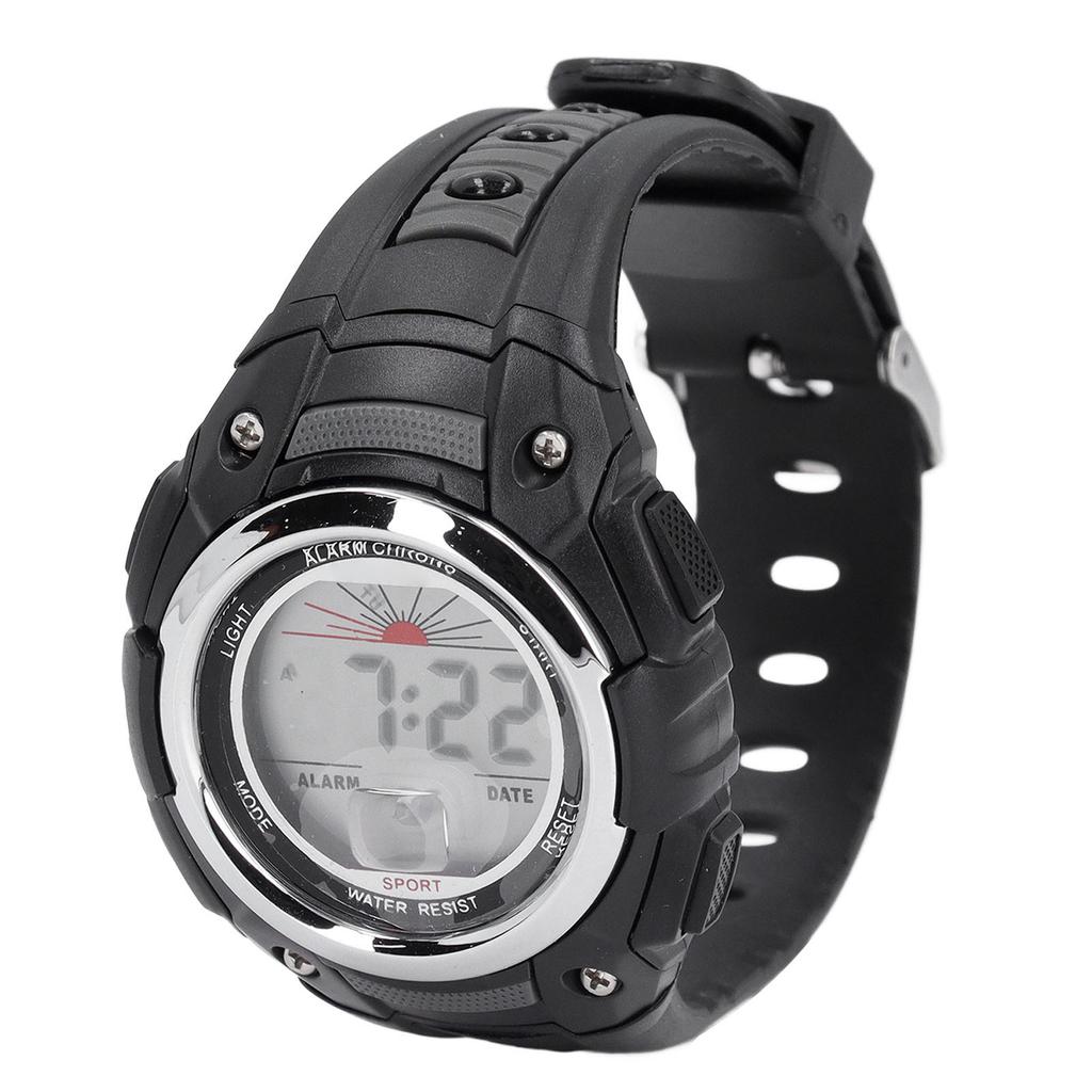 50m Waterproof Men Women Digital Watch LED Night Light Stopwatch Calendar Alarm 12Celsius24H Rubber Band Shockproof Watch