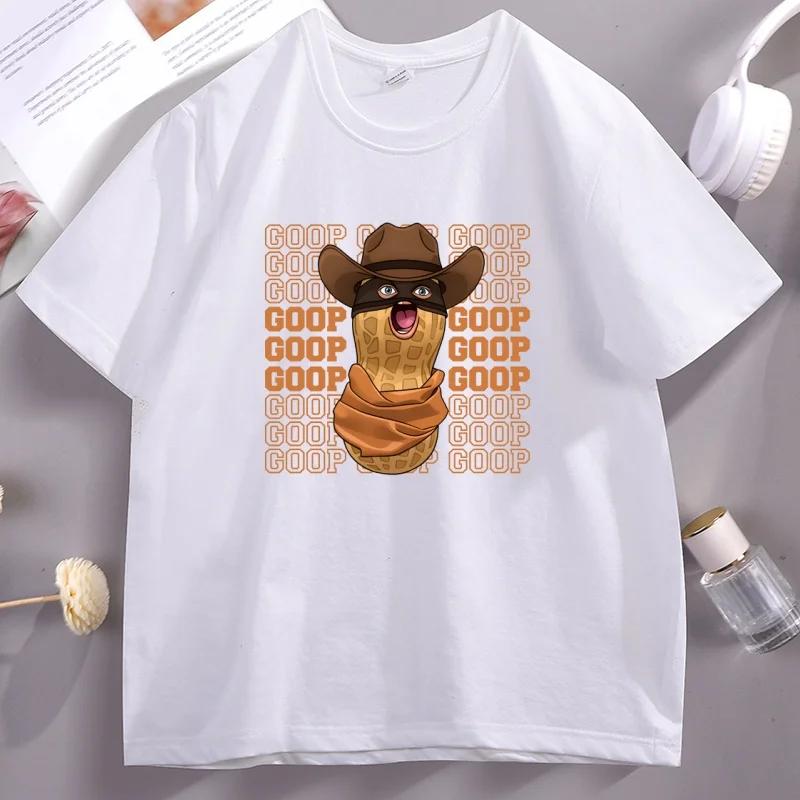 Vintage Cowboy The Burnt Peanut Goop Tshirt Funny Meme T Shirt Casaul Cotton Short Sleeve Round Neck Tshirt Streetwear Clothes