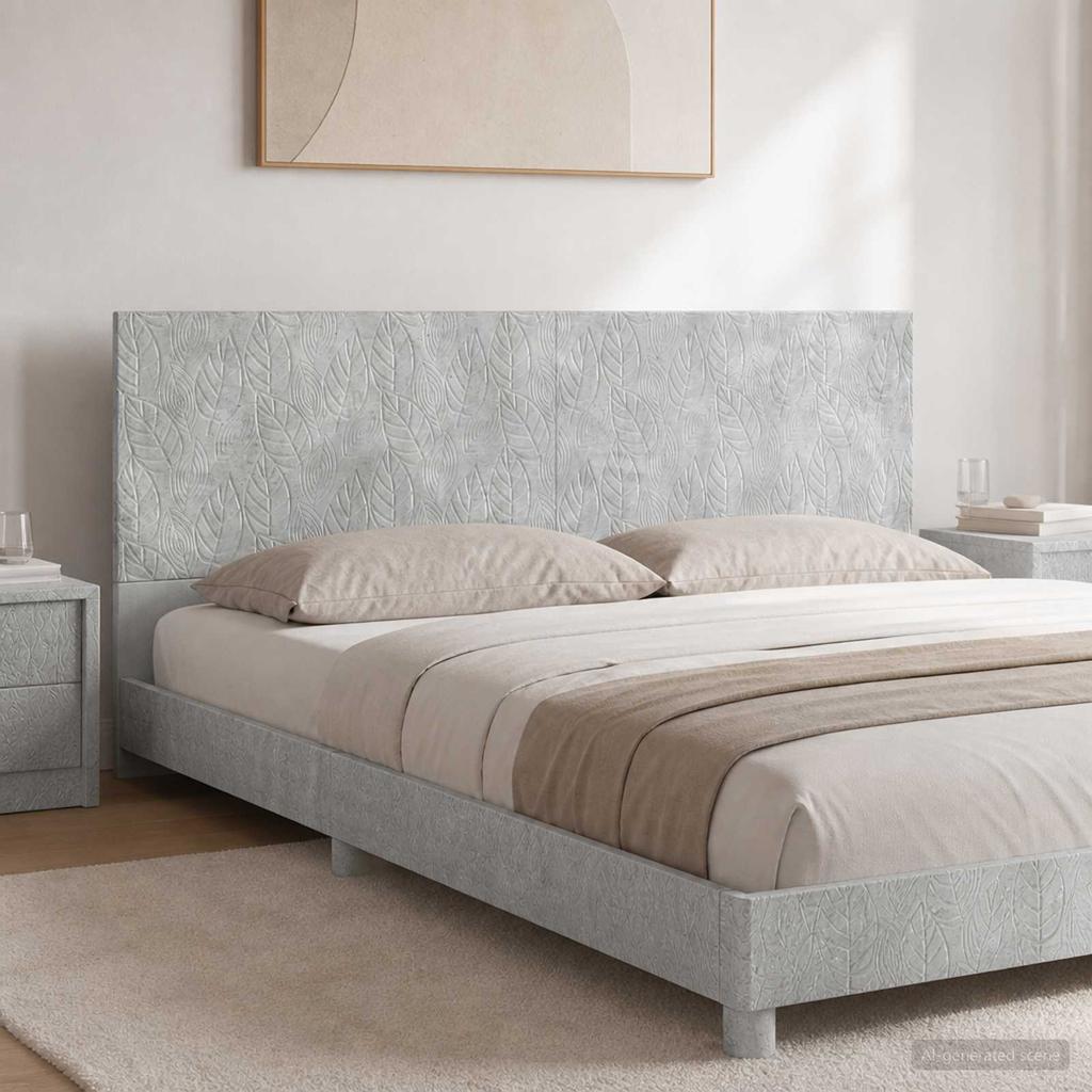 Wall Mounted Headboard DELFT Concrete Grey Engineered Wood