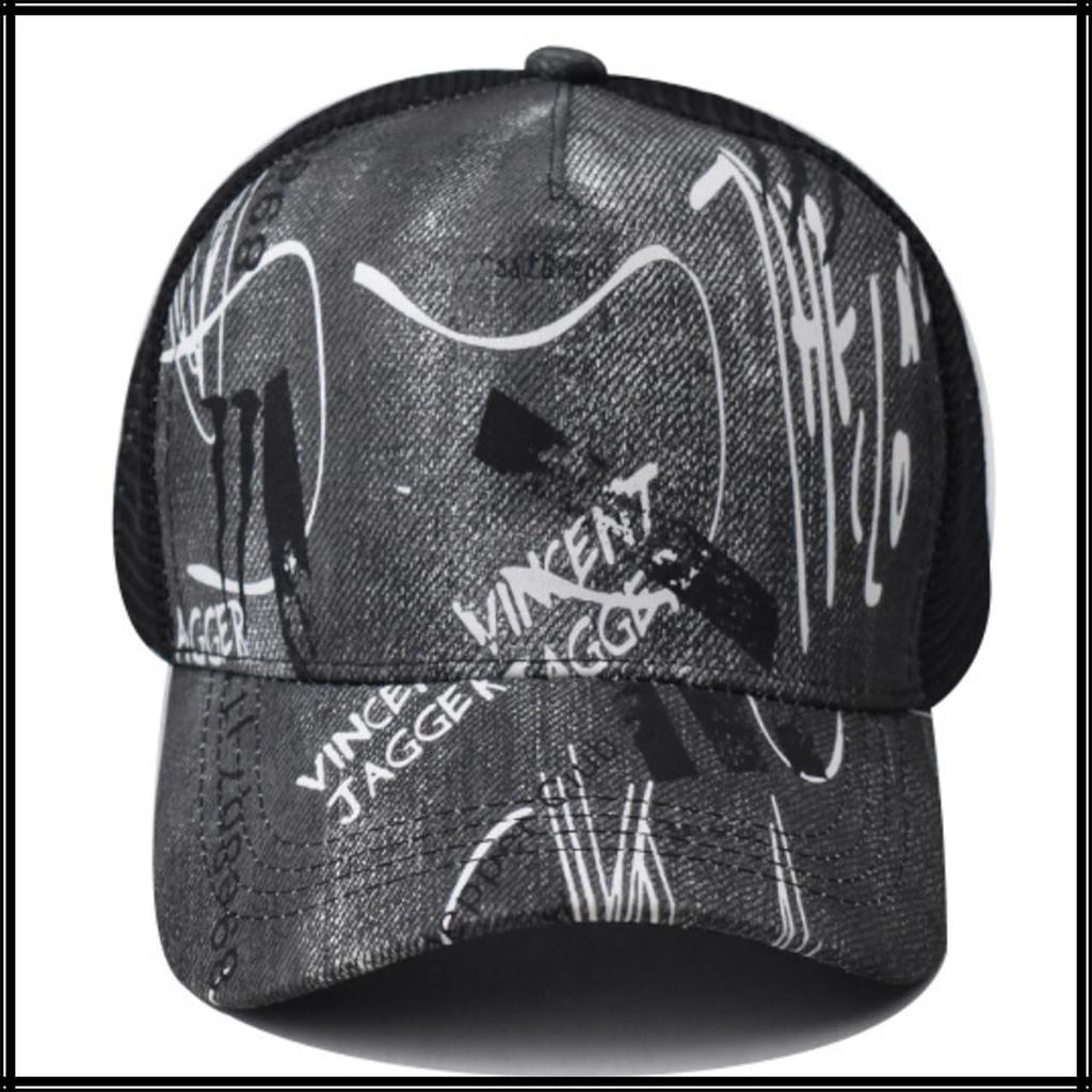 Кепка Бейсболка Вышивка Принт Дизайн Сетка Повседневная Спорт Мужчины Женщины CZA466 [Белый Клык] (черный)