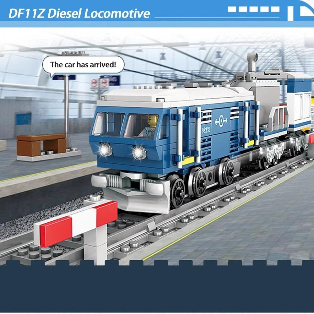 Игрушки-конструкторы «Движущийся поезд» с мотором – Идеально для транспортных средств – Сумасшедшие Мальчики Развивают Практические Навыки Понимание Железнодорожного Транспорта