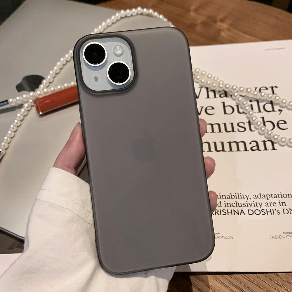 Ультратонкий чехол для телефона iPhone 15 14 13 12 11 Pro Max Plus тонкий матовый полупрозрачный бампер задняя крышка чехлы
