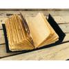 HANDMADE Antique Black Leather Diary - Triple Moon Embossed Journal with Stone and 200 Unruled Pages