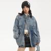 Женская джинсовая куртка свободного кроя 2023: Унисекс стиль рабочей одежды для весны