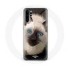 Case for Huawei P30 Black and White Siamese Cat with Blue Eyes