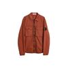 FW21 Water Washed Double Pocket Label Solid Color Zip Jacket Men Jackets Brick-Red 7515113WN-V0115