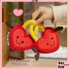 Cartoon Heart Plush Toy Rose Bouquet Plush Lock Heart Desktop Ornament Room Decoration Cute Toy Hug Pillow Girl Gift Collectible