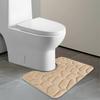 Toilet Floor Mat Wear Resistant Super Absorbent Non-Slip Design Decorative Bathroom U-shaped Floor Mat