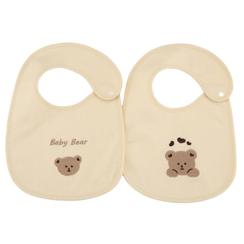 Korean Cartoon Newborn Baby Bibs Bear Rabbit Waterproof Saliva Towel Children's Feeding Bib Babies Accessories Cotton Burp Cloth