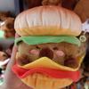 Cheese Plush Toy Keychain Soft Doll Pendant Creative Capybara Burger Keychain  Decorations