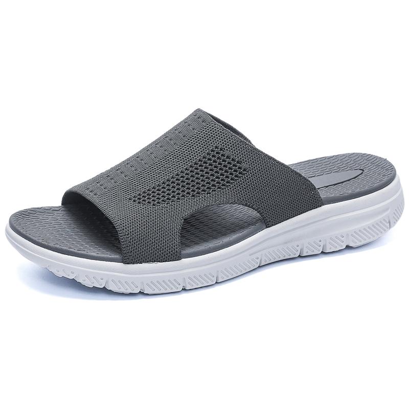 Модные мужские тапочки высшего качества, дышащие, для пар, уличные, домашние, сандалии, лаконичные, удобные шлепанцы, повседневная обувь, нескользящие, домашние, для спальни, балетки