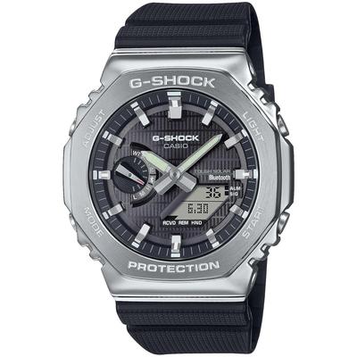 Наручные часы Casio оригинальный японский продукт с металлическим покрытием, оснащены Bluetooth, Tough Solar, изготовлены из биомассы, GBM-2100-1AJF, мужские, черные