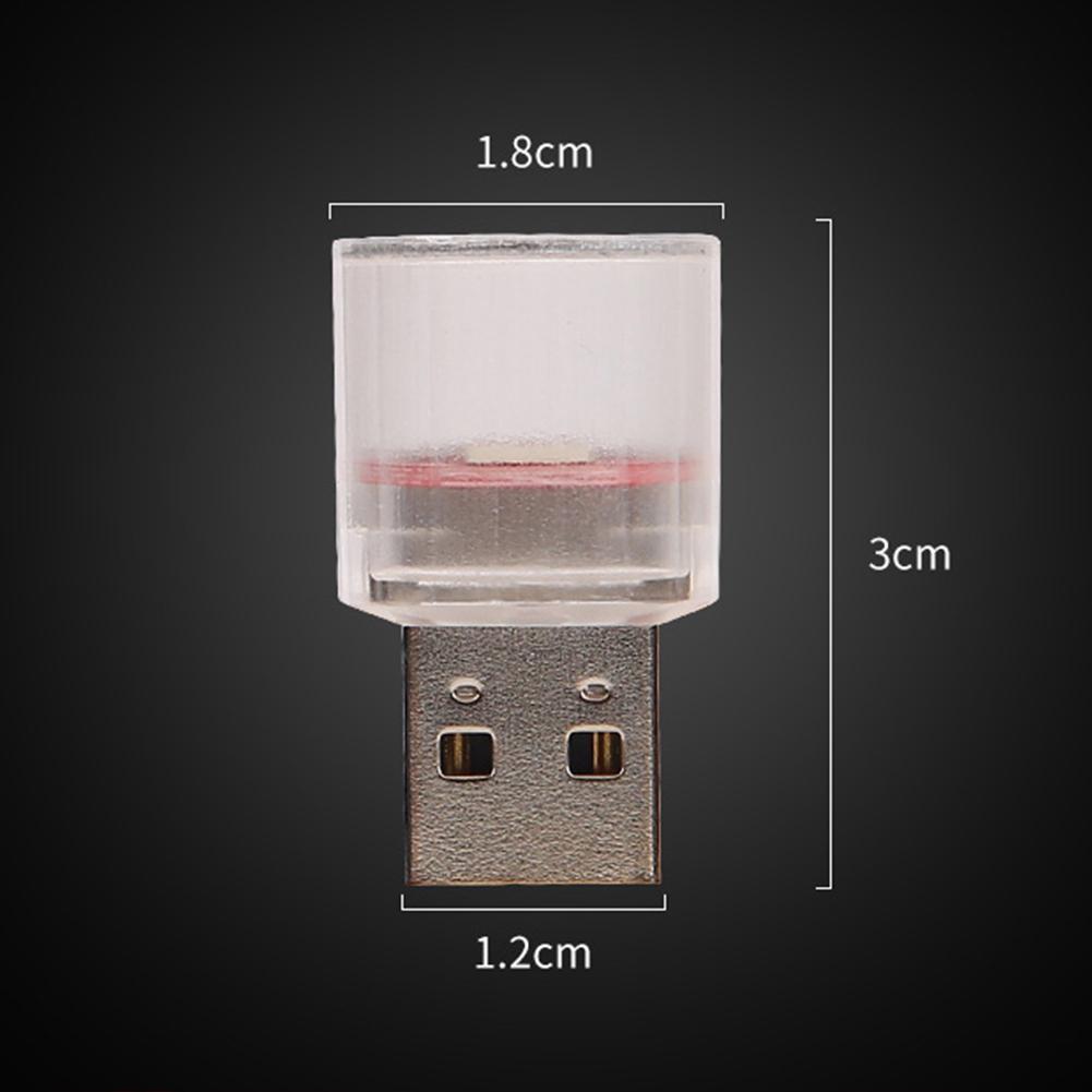 Car Mini USB LED Atmosphere Lights Decorative Lamp for Party Ambient Modeling Automotive PortablePlug Play Auto Interior Led Neon Lights 4