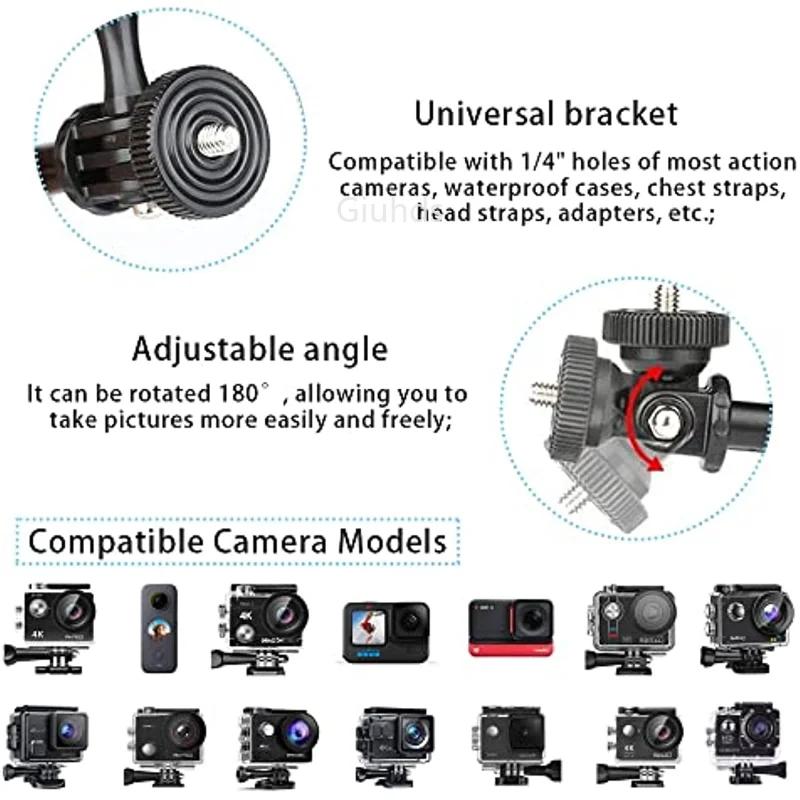 Алюминиевый Велосипедный Мотоциклетный Держатель на Руль для Экшн-камер Gopro HERO 11 10 9 8 7 6 5 4 и Аксессуаров