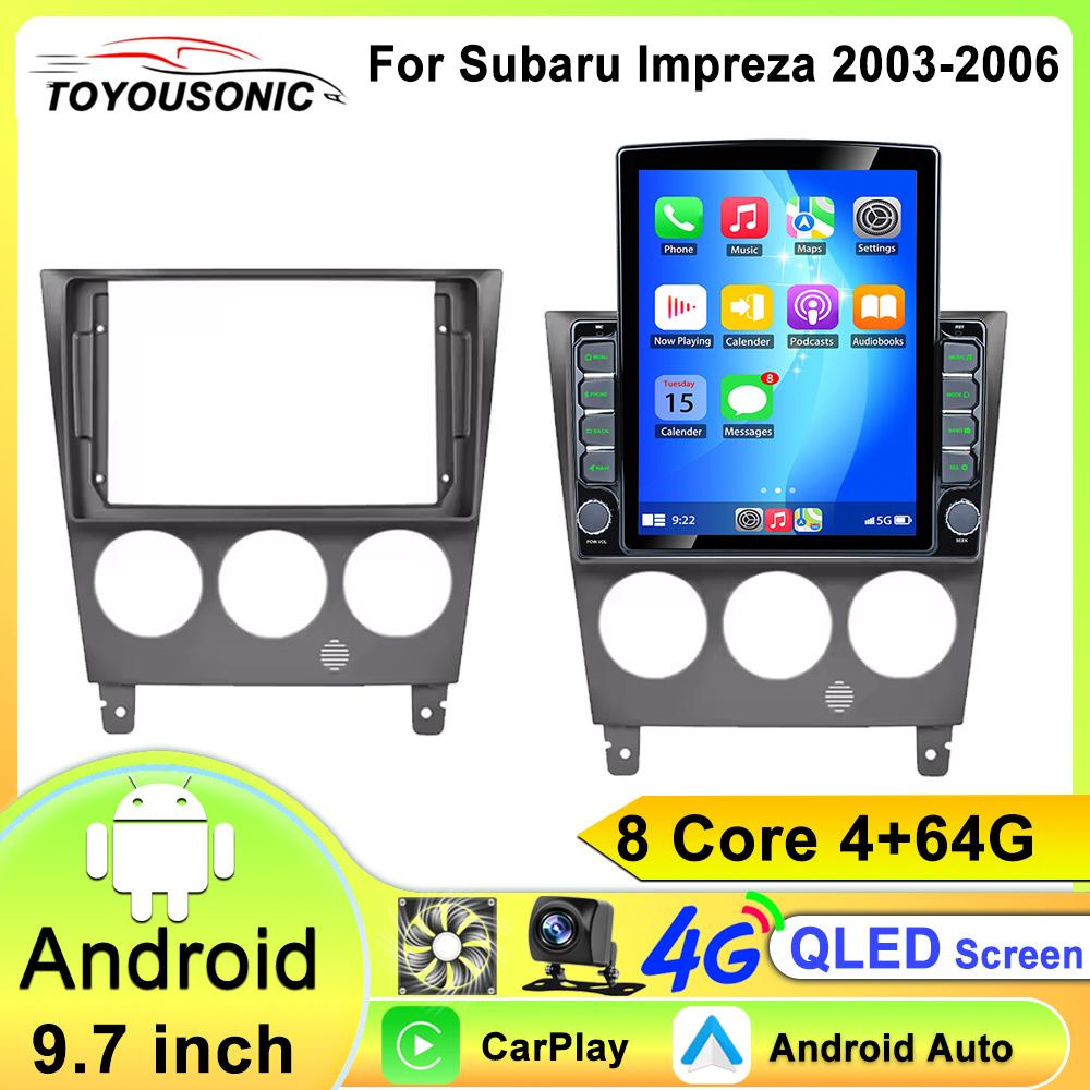 Android 13 радио для Subaru Impreza GD GG 2003 2004 2005 2006 стереосистема мультимедиа видеоплеер carplay авто GPS навигация