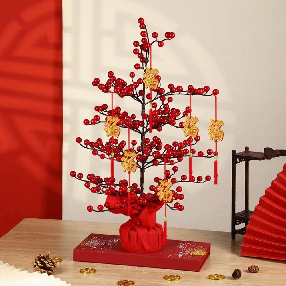 6/20/30 шт. Весенний фестиваль Мини Красный Фонарь Подвесной Орнамент Дракон Новогодний Декор