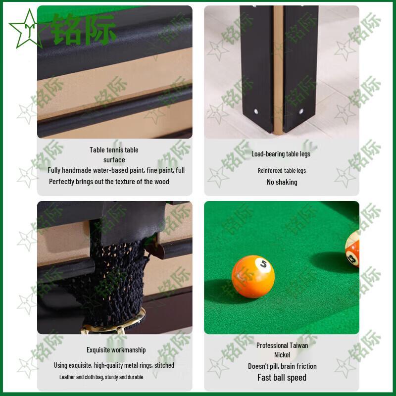 Mingji 9ft Chinese 8-Ball Billiard Table