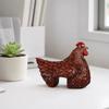 Орнамент для забора в форме курицы, смола с 3D-текстурой перьев, милая фигурка толстой курицы для дома, сада, фермы, патио, заднего двора
