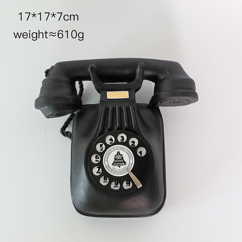 Винтажный настенный телефон, скульптура из смолы - Ретро декор для дома с эффектом старины, Антикварное индустриальное украшение для прихожей, Уникальный подарок