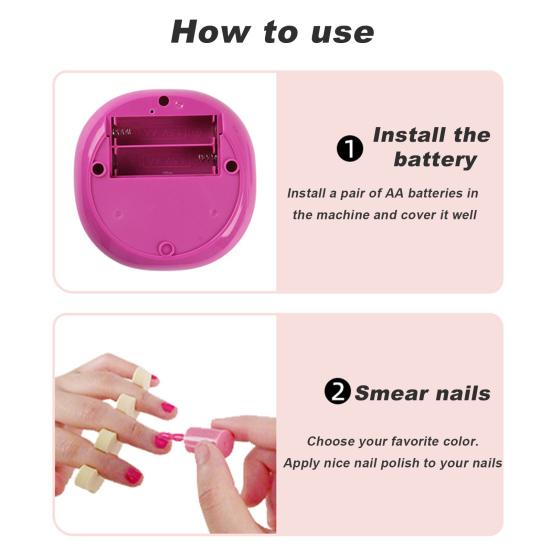 Набор лаков для ногтей для девочек, детская игрушка, 3-в-1, набор ручек для сушки ногтей, блестящий шарм, безопасный натуральный