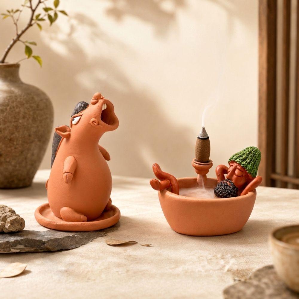 Ash Collection Tray Bathtub Backflow Incense Burner Resin Stick Incense Censer Bedroom