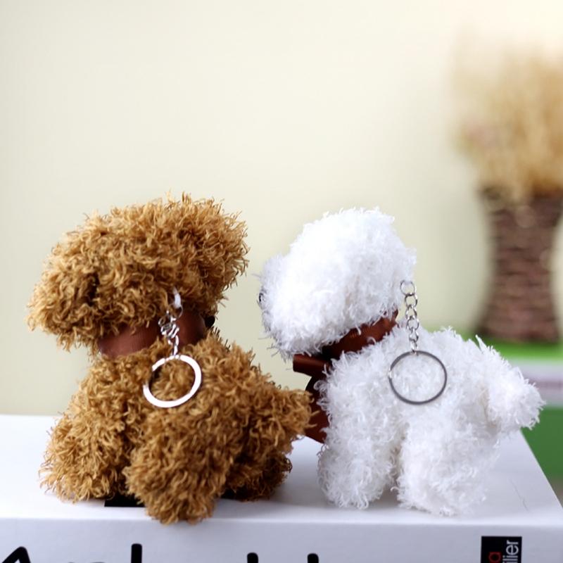 Cute Dog Keychain Adorable Stuffed Animal Pendant Plush Dog Keyrings Handbag Pendants Suitable for Keys and Backpacks