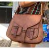 Женская кожаная сумка Goat Crossbody Натуральная коричневая сумка через плечо ручной работы