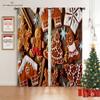 Christmas Tree Curtains for Home Decor, 2 Panel, Luxury, Living Room, Bedroom, Balcony, Kitchen Decor, Happy New Year