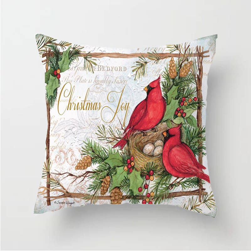 Чехол для подушки с рисунком рождественской елки из полиэстера, наволочка для дивана, декоративная наволочка для дома 45X45 см Fundas De Cojin