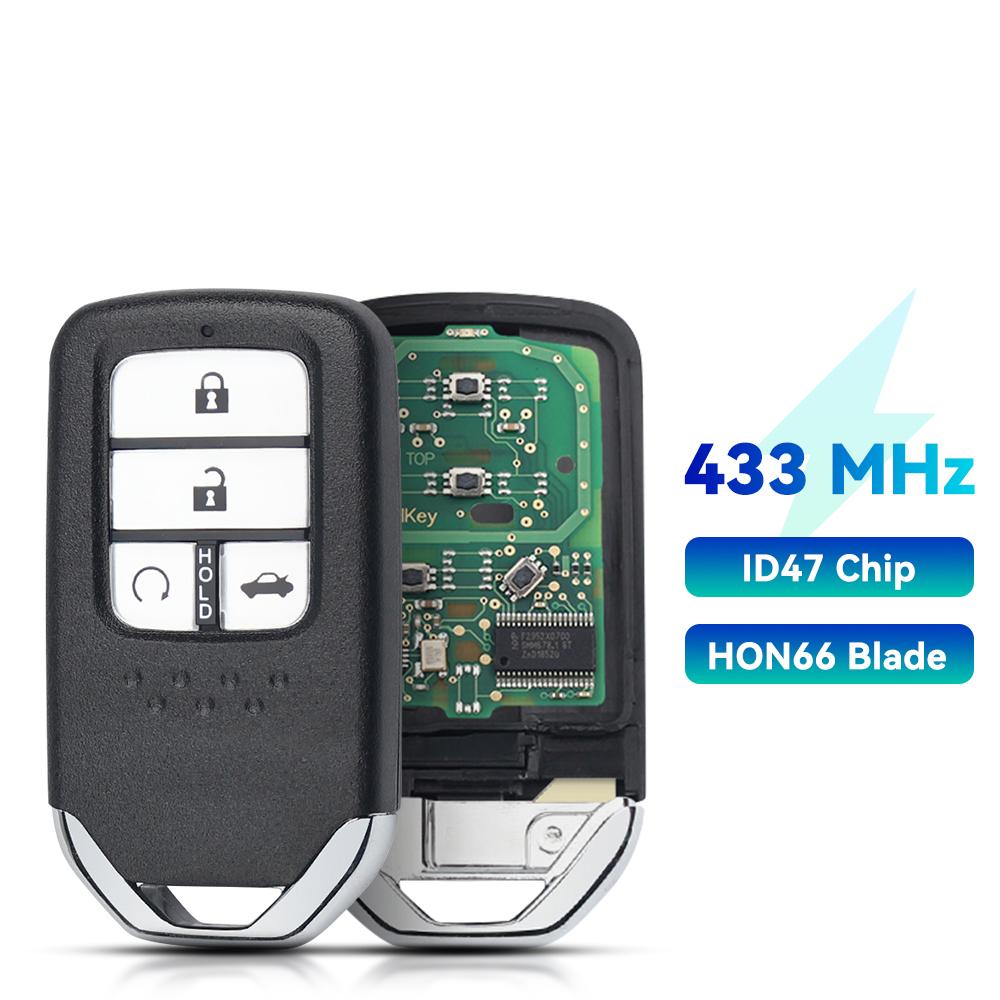 KEYYOU KR5V2X Для Honda Accord Piot CR-V Civic HRV 2016 2017 2018 2019 2020 433 МГц Чип ID47 Умный Дистанционный Ключ от Автомобиля 2/3/4/5/6/7BNT